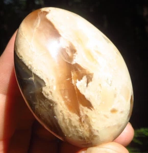 FUDGE SWIRL CHOCOLATE BROWN BLACK OPAL GEM GRADE CRYSTAL PALMSTONE MADAGASCAR *3 - Picture 1 of 9