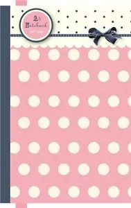Manchas para niñas a rayas y arco rosa tapa dura forrada papel A5 cuaderno 160 páginas - Imagen 1 de 1