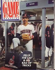 Cleveland Indians Scorebook Magazine Felix Fermin 1989 vs. Mariners 072517nonjhe