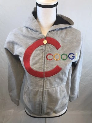 Coogi Pequeña 8 Juvenil Sudadera con Capucha Sudadera Gris Multicolor Logo Cremallera Completa Foto 1 de 4