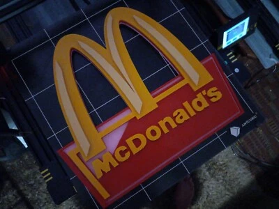 Sale! McDonald’s Big 3D Advertising Sign Golden Arches 19"×17" 3D Printed  - Image 1 of 4