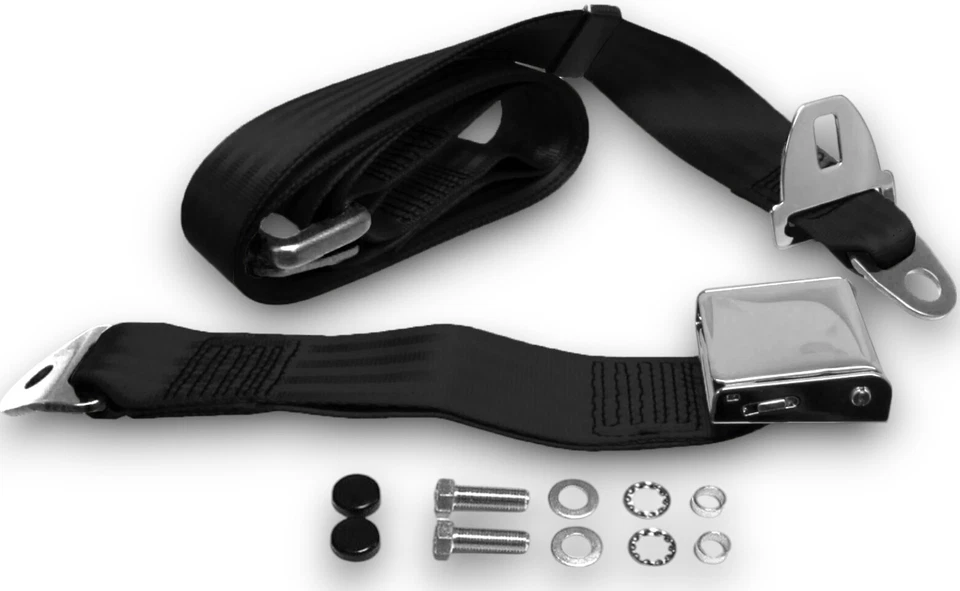 Cinturón seguridad cinturón dos puntos cromo negro para Porsche 924 Foto 1 de 1