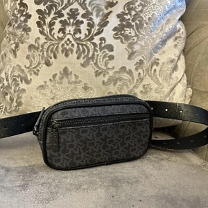 DKNY Grey Logo Print Sling / Belt Bag - Picture 1 of 6