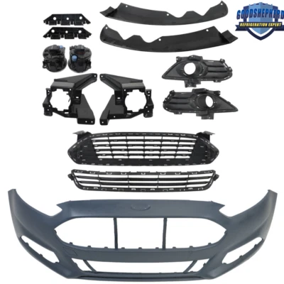 For 2013 14 2015 2016 Ford Fusion Complete Front Bumper Assembly W/Fog Light Set Foto 1 de 4