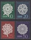 DDR East Germany 1966 ** Mi.1185/88  Plauener Spitze Blütenmuster Blume