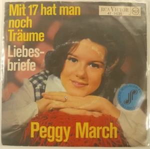 PEGGY MARCH - MIT 17 HAT MAN NOCH TRÄUME - 1965 GERMAN 7" SINGLE PS, SCHLAGER - Picture 1 of 4