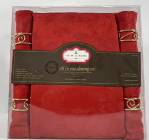 Trim A Home All In One Christmas Table Dining Set  Red  - Picture 1 of 10