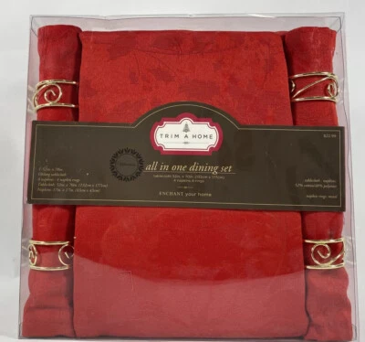 Trim A Home All In One Christmas Table Dining Set  Red  - Image 1 of 4