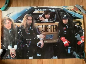 1990 Vintage SLAUGHTER BAND POSTER aprox 34X22 Inches - Mark Slaughter - Picture 1 of 8