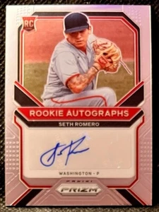 2021 Panini Prizm Rookie Autographs #RASR Seth Romero Washington Nationals Auto - Picture 1 of 2