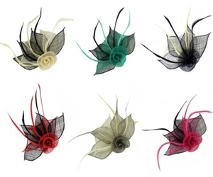 Aurora Collection Two Tone Rose Fascinator - Picture 1 of 34