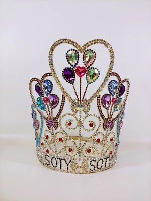 SOTY 水钻水晶头饰皇冠美容盛会时尚秀女王公主 — 第 1/4 张图片