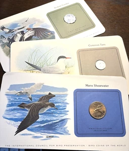 BU UNC Isle of Man RARE 2pence 1979 M=10K With FM Bird Coins of the World Lot x3 - Picture 1 of 8