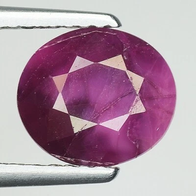 2.10Cts 100% NATURAL RUBY RED OVAL CUT HEATED NOT GLASSFILL LOOSE GEMSTONES M406 - Image 1 of 2