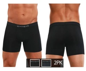 Papi 626185-962 Cool2 2PK Solid Boxer Briefs Color Black-Gray - Picture 1 of 13