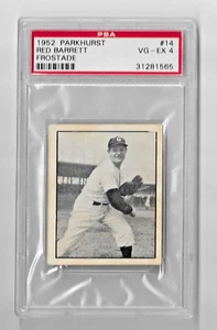 1952 PARKHURST FROSTADE BASEBALL #14 RED BARRETT PSA 4 NQ TORONTO MAPLE LEAFS - Picture 1 of 5