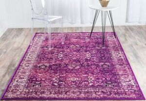 5 x 8 ft New Area Rug Lilac/Ivory H Home Decorative Art Soft Carpet Collectible