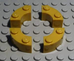 Lego Ladrillo 1x2 Redondo Dorado 4 Piezas - Picture 1 of 1