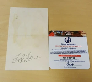 Frank Torre American Professional Baseball Player Autographed Index Card COA - Picture 1 of 5