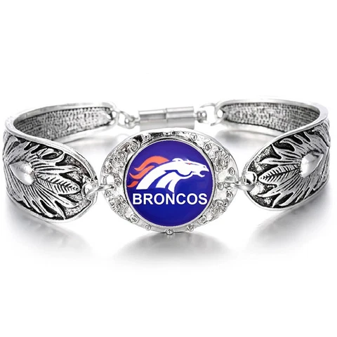 Special Denver Broncos Women's Elegant Sterling Silver Bracelet Football Gift D3 Cover