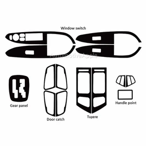 Door catch Window Switch Carbon Fabric Decal Sticker For Hyundai i30 - Picture 1 of 6