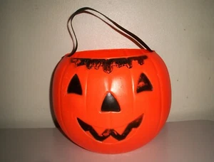 De colección Empire Plastics Molde Soplado Calabaza Jack-o-Lantern Truco Tratamiento Cubo Cubo Cubo - Imagen 1 de 3