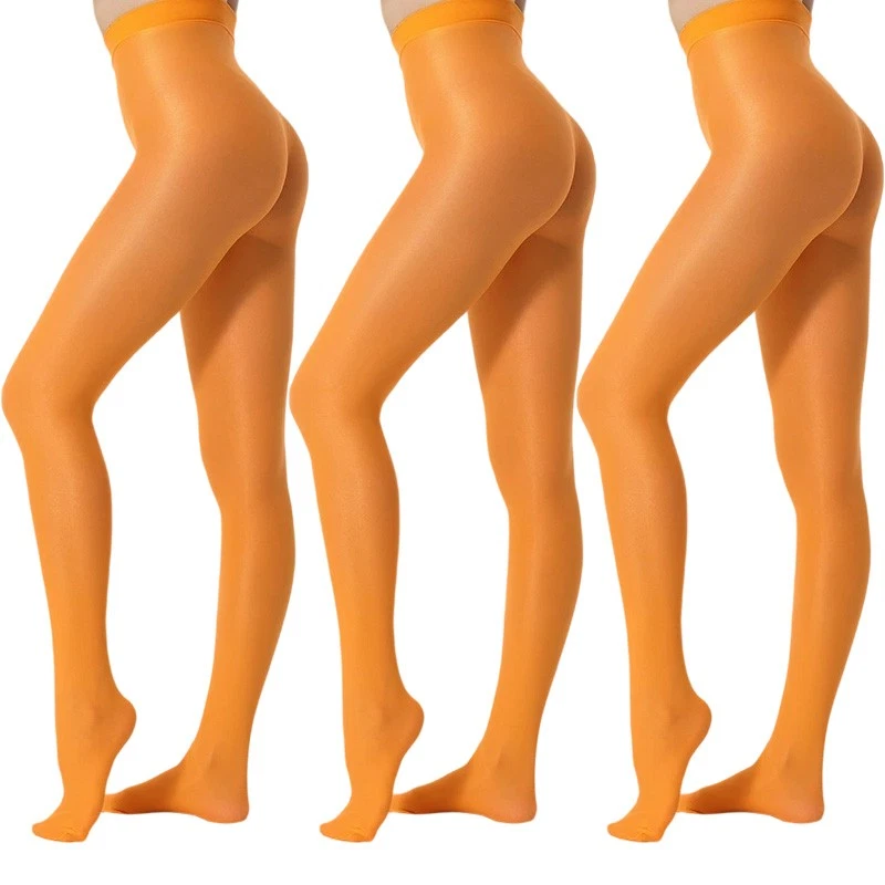 Pantimedias negras 70D para mujer medias brillantes cintura alta yoga entrenamiento pantalones Foto 1 de 1