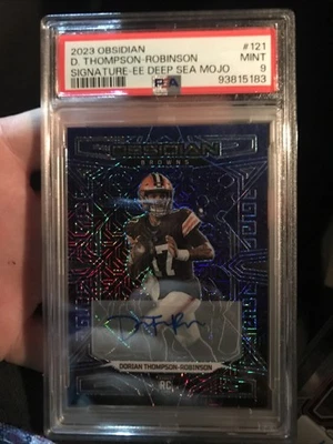 2023 PANINI OBSIDIAN AUTO DORIAN THOMPSON-ROBINSON 5/5 DEEP SEA MOJO PSA 9 - Image 1 of 3