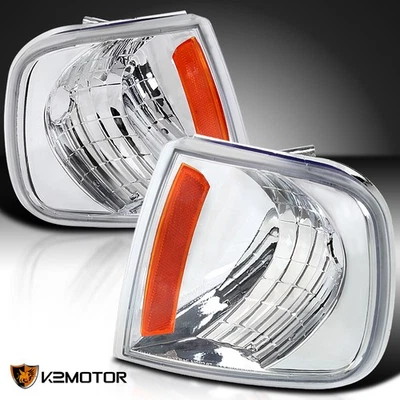 Fits 1997-2002 Ford F150 Expedition Clear Corner Lights Signal Lamps Left+Right - Image 1 of 4