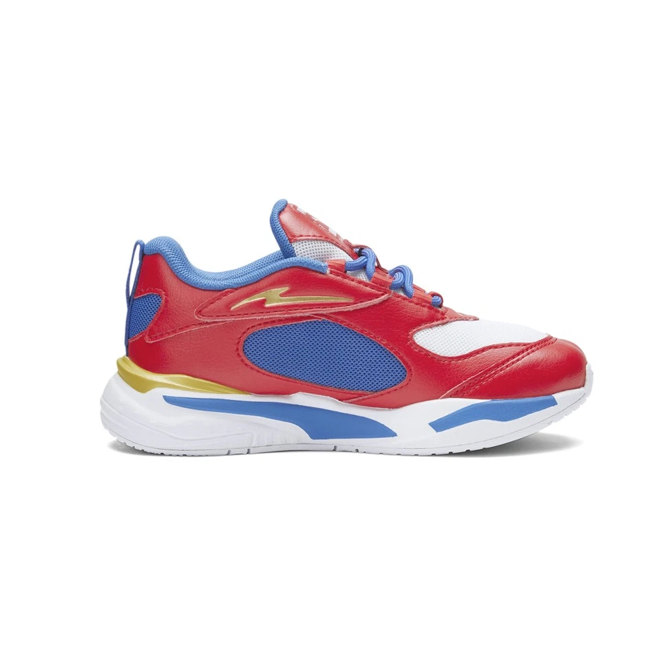 PUMA RsFast Rwb 系带青少年男孩红色运动鞋休闲鞋 388345-01 — 第 1/4 张图片