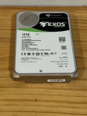 Seagate Exos X12 ST12000NM0007 12TB 2A1101-002 SN02 SATA Hard Drive - Image 1 of 3
