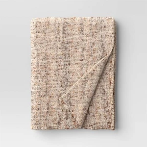 Threshold Marled Boucle Decorative Sofa Throw Blanket Wool Living Room 50x60" - Picture 1 of 12