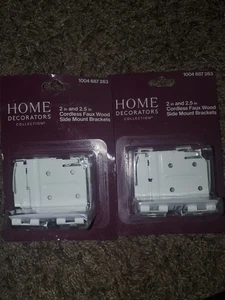 Home Decorators Collection 2 in. & 2.5 in Cordless Faux Wood Bracket Set Of 2 - Picture 1 of 1