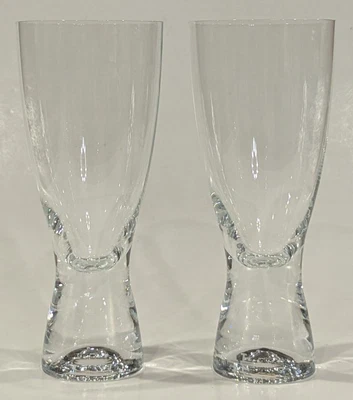 Juego/2 vasos altos de cerveza Pilsner, Ale, transparente, grueso base inferior de 2 pulgadas 10 oz 7"T Foto 1 de 4