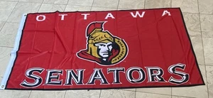 Ottawa Senators NHL Banner/Flagge Farbe rot Größe 5x3ft leicht aufzuhängen brandneu! - Bild 1 von 2