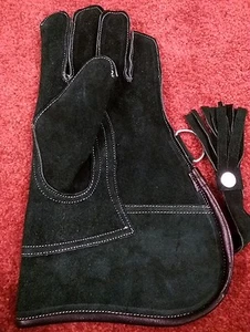Falconry Glove Double Skin Suede Leather 12", 2 Layer, (Dark Green) Pc# 7279 - Picture 1 of 2
