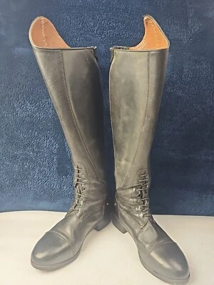 Dublin "holywell" Equestrian Riding Boots Knee High, women's 6 leather, India - Image 1 of 4
