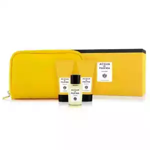 Acqua Di Parma 4pc 0.7oz EDC + 1.3oz Shaving Cream + 1.3oz Aftershave + Trousse - Picture 1 of 1