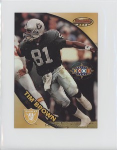 1997 Bowman's Best Jumbo Super Bowl Refractor Tim Brown #5 HOF