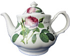 REDOUTE ROSE Fine Bone China 6 cup Teapot from Roy Kirkham, Made in England 36oz