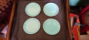 Vintage Meakin 4 Dessertteller blau, weiß darunter - Bild 1 von 4