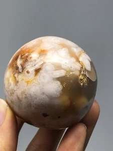Flower Agate Sphere 7.3oz! From Madagascar Beautiful! Cherry Blossom Agate N38 - Picture 1 of 12