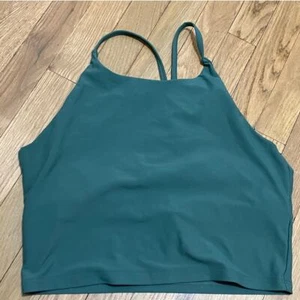 Old Navy Active PowerSoft Light Support Built in Bra Green high neck tank top XL - Picture 1 of 4