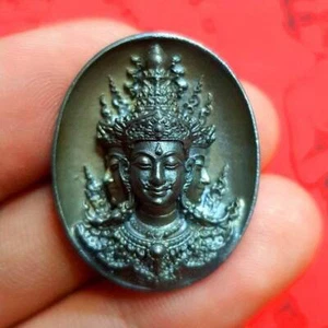 Phra Phrom Likhit Brahma Hindú Dios de la Creación Medalla Amuleto Tailandés - Imagen 1 de 4