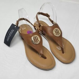 Tommy Hilfiger tan thong sandals memory foam Women's  size 8.5 M