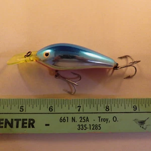 Vintage Rapala Rattlin Fat Rap RFR-7 CHB Chrome Blue Chartreuse Lip Ireland *** - Bild 1 von 6