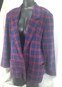 Vintage Cricket Lane Damen Blazer Größe 10 P kariert Clueless Academia Heathers - Bild 1 von 11