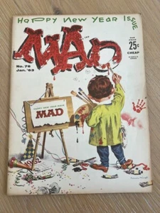 Revista Mad Nº 76 Ene 1963 EE. UU. Humor/Sátira Año Nuevo Cubierta DE COLECCIÓN-Buena - Imagen 1 de 6