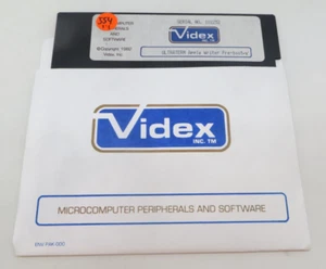Videx ULTRATERM Apple Writer Pre-boot 1982 5.25" Floppy Disk computer software - Photo 1/4