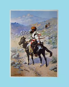 Stampa artistica Frederic Remington un cacciatore indiano 1889 America occidentale 11x9" - Foto 1 di 5